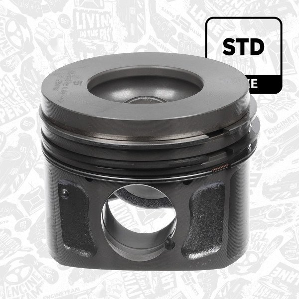 Piston with rings and pin - PM001200 ET ENGINETEAM - 5S7Q-AAE, 1373523, 0628S6 - Image 3